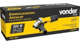 Esmerilhadeira Angular 4 1,2 800w Eav804 Vonder Plus Cor Amarelo Frequência 50 Hz,60 Hz