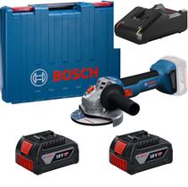 Esmerilhadeira Angular 5 18V com 2 Baterias 4.0Ah Carregador Bivolt e Maleta GWS 18V8 06019N90E1