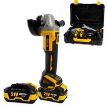 Esmerilhadeira Angular 5 POL 20V Brushless com 2 Baterias 4,0Ah e Carregador Bivolt EV-EV20V EVALD Esmerilhadeira Angular 5 POL 20V Brushless com 2 Baterias 4,0Ah e Carregador Bivolt EV-EV20V EVALD