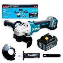 Esmerilhadeira Angular A Bateria 125mm DGA504Z Makita 18V LXT Motor Brushless Com 1x Bateria 3, 5 ou 6Ah Profissional Corte e Desbaste De Qualidade