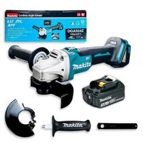 Esmerilhadeira Angular A Bateria 125mm DGA504Z Makita 18V LXT Motor Brushless Com 1x Bateria 3, 5 ou 6Ah Profissional Corte e Desbaste De Qualidade