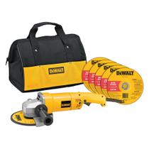 Esmerilhadeira angular DEWALT DW840K 13A de 7 polegadas com saco e rodas de corte