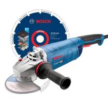 Esmerilhadeira Angular Gws 25-230P Com Disco De Corte Bosch