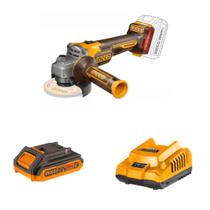 Esmerilhadeira Angular Ingco Motor Brushless com Gatilho 1 Bateria 2.0Ah 20V e Carregador Bivolt