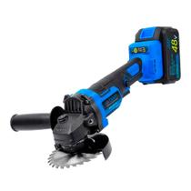 Esmerilhadeira Angular Lixadeira Bateria Recarregável 48v 20000mah Torque 10000rpm + Acessórios