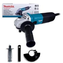 Esmerilhadeira Angular Makita M9507B 720W 115mm 127V/220V Rosca 6,4mm Corte e Desbaste de Superfícies C/ Punho Lateral Construção Civil Profissional