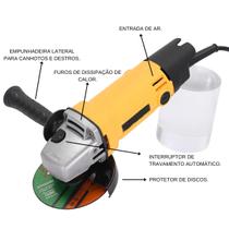 Esmerilhadeira Angular Potência 650W 127/220v 4 1/2!”