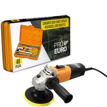 Esmerilhadeira angular profissional pró euro 720w 220v +jogo de chaves catraca