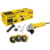 Esmerilhadeira Angular Stanley 4.1/2" 620W com 3 Discos Inox SG6115D-BR 110V
