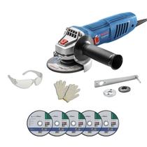Esmerilhadeira Bosch 770W 4.½ com 5 Discos, Óculos e Luvas Pronto Pro Trabalho GWS770