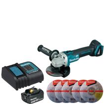 Esmerilhadeira Dga504 + Bateria 3ah + Carregador + 5 Discos Esmerilhadeira Dga504 + Bateria 3ah + Carregador + 5 Discos