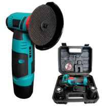 Esmerilhadeira e Lixadeira A Bateria 76mm 12V Bivolt Sem Fio Portátil C/ 2 Discos de Corte e 2 Baterias Recarregável C/ Maleta 19.500RPM