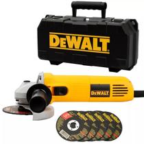 Esmerilhadeira Lixadeira 4 1/2 700w Dewalt 5 Discos E Maleta