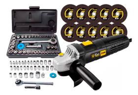 Esmerilhadeira Lixadeira Angular 110v + Discos E 40 Peças