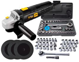 Esmerilhadeira Lixadeira Angular 4.1/2 220V + Acessórios Esmerilhadeira Lixadeira Angular 4.1/2 220V + Acessórios