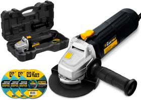 Esmerilhadeira Lixadeira Angular 750w 4.1/2 Pol 115mm 127V Com Maleta E Discos The Black Tools Esmerilhadeira Lixadeira Angular 750w 4.1/2 Pol 115mm 127V Com Maleta E Discos The Black Tools