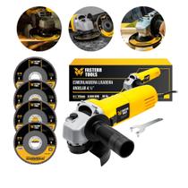 Esmerilhadeira Lixadeira Angular 820W 11000 Rpm com acessórios Fasterr