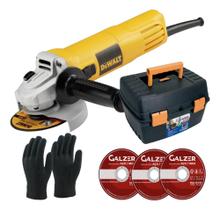 Esmerilhadeira Lixadeira Dewalt 950w Kit Maleta Luva Discos