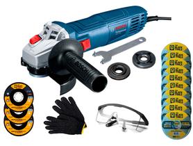 Esmerilhadeira Lixadeira Gws700 710w Bosch Com Acessórios Cor Azul-aço Frequência 60 220v