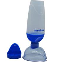 Espaçador Broncodilatador Bi Valvulado Medio 250ml Azul Medicate