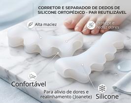 Espaçador De Dedos Gel Silicone Macio Corretor Joanete Alinhamento Do Eixo Ortopedico Do Pe Espaçador De Dedos Gel Silicone Macio Corretor Joanete Alinhamento Do Eixo Ortopedico Do Pe