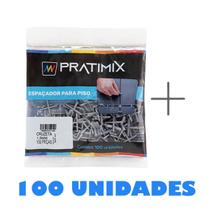 Espaçador de Piso em Cruzeta de 2mm Pacote com 100 Peças - Pratimix