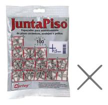 Espacador Junta Piso 1,5mm Tipo Cruz 60555 Com 100 pçs Cortag