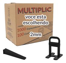 Espaçador Nivelador de Piso 1,5mm 1000un + 100un Cunhas Espaçador Nivelador de Piso 1,5mm 1000un + 100un Cunhas