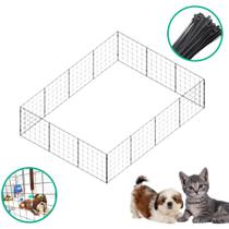 Espaço Cercado Móvel 14 Painéis 60x80cm Modular Tela Aramada Pet Segurança e Versatilidade