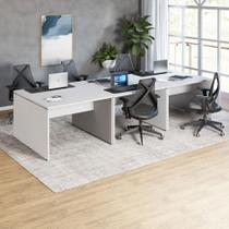 Espaço de Trabalho 6 Lugares 3,30m x 1,40m Pé Painel F5