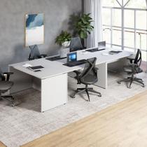 Espaço de Trabalho Individual 1,4m p/ 5 Pessoas Pé Painel F5