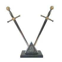 Espada Aço Inox Abridor De Carta Maçônica Suporte De Mesa Espada Aço Inox Abridor De Carta Maçônica Suporte De Mesa