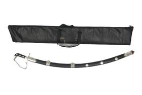 Espada Cerimonial Decorativa Prateada Com Bolsa