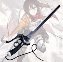 Espada Cosplay Mikasa Ackerman Attack On Titan Katana Preta Espada Cosplay Mikasa Ackerman Attack On Titan Katana Preta