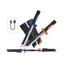 Espada De Luz LED Multicolorida Para Crianças E Adultos, Brinquedo Interativo Para Festas Ao Ar