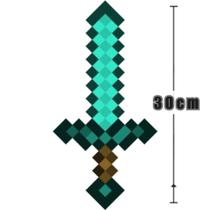 Espada diamante Minecraft brinquedo mdf resistente 30cm