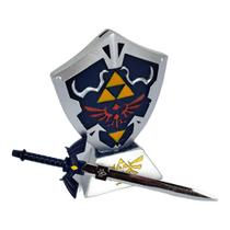 Espada E Escudo Zelda Master Sword Suporte Mesa Abridor