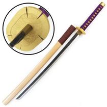 Espada Katana de madeira em tamanho real para fãs de cosplay e anime