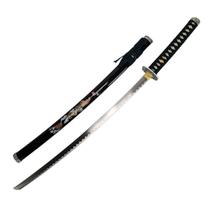 Espada Katana Oriental Decorativa Dragão Chinês Bainha Preta