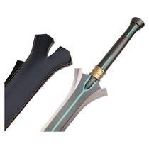 Espada Kirito Lâmina De Aço E Bainha De Couro Decorativa