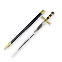 Espada Medieval Preta E Dourada De Elite Rei Davi E Salomão Espada Medieval Preta E Dourada De Elite Rei Davi E Salomão