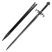Espada Medieval Sombria Caveira Com Bainha Preta Suporte Espada Medieval Sombria Caveira Com Bainha Preta Suporte