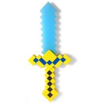 Espada Minecraft De Diamante - 36Cm Com Som E Luz - Harsh