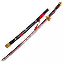 Espada Roronoa Zoro Katana Enma Black De Bambu Com LED Cosplay One Piece Decoração