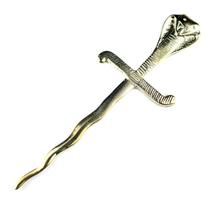 Espada Serpente Dourada Proteção 18 cm em Metal