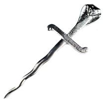 Espada Serpente Niquelada Proteção 18 cm em Metal