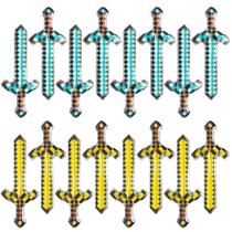 Espadas infláveis Airsnigi Pixel Craft Weapon, pacote com 16 unidades para crianças Espadas infláveis Airsnigi Pixel Craft Weapon, pacote com 16 unidades para crianças