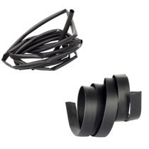 Espaguete Termo Retrátil Preto 1,6mm 3,2mm 4,8mm 6,4mm 8,0mm 9,5mm e 12,7mm Kit 1 Metro De Cada Tubo Macarrão Anti Chama