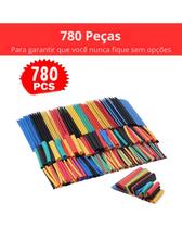 Espaguete Tubo Termo Retrátil Kit Com 780 Peças + Estojo Espaguete Tubo Termo Retrátil Kit Com 780 Peças + Estojo