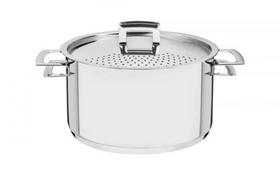 Espagueteira Aço Inox 24cm Com Fundo Triplo 6,1 Litros Tampa E Alças Brava - Tramontina